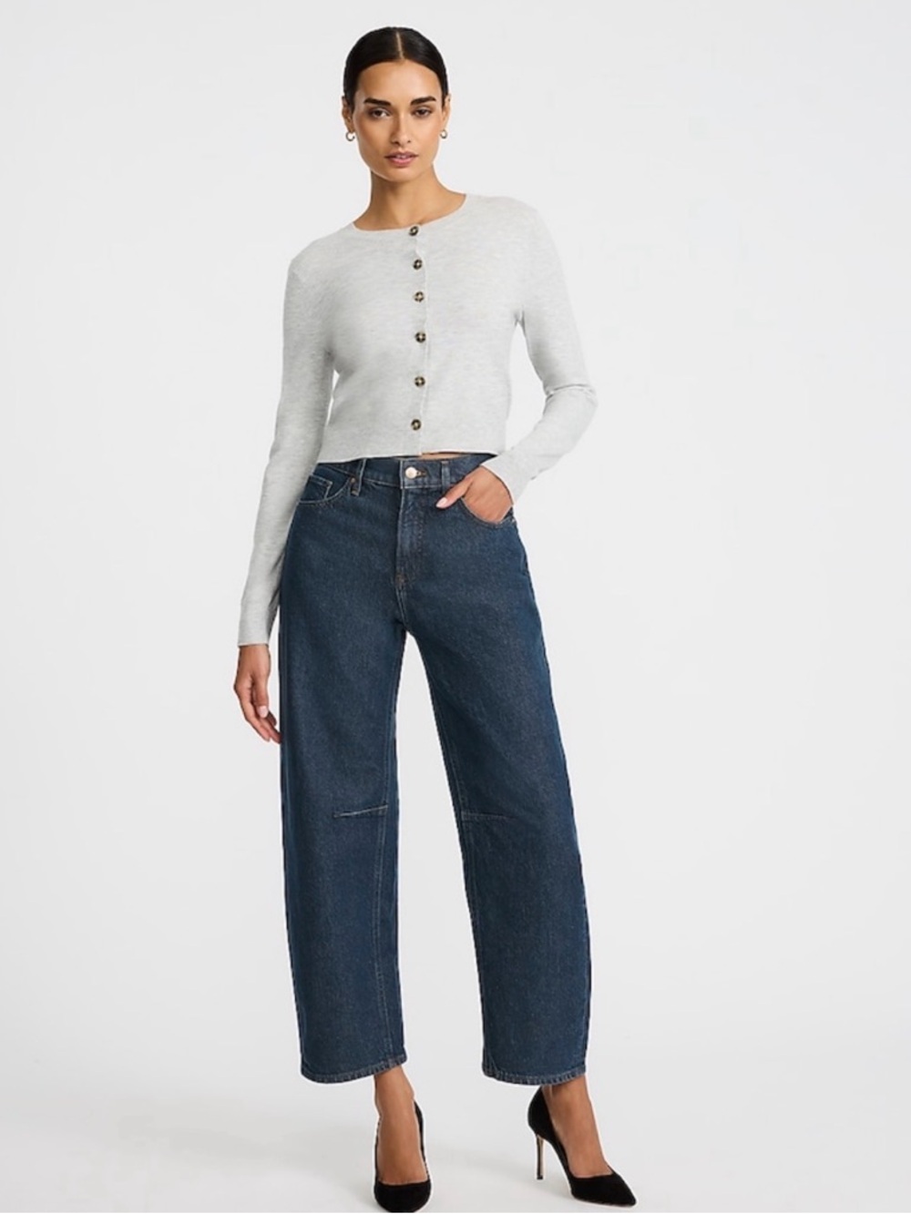 NWT Express Mid-rise Barrel Jeans, size 0 short